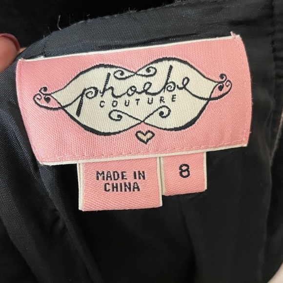 Phoebe Couture womens empire waist pleated wool scoop neck babydoll dress size 8 - Picture 11 of 12